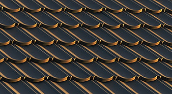 Golden Hour Light on Dark Roof Tiles Pattern