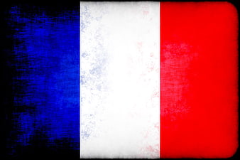 Grungy French Flag Texture with Vintage Distressed Effect