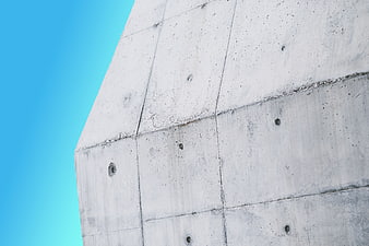 Modern Concrete Architecture Against Blue Sky