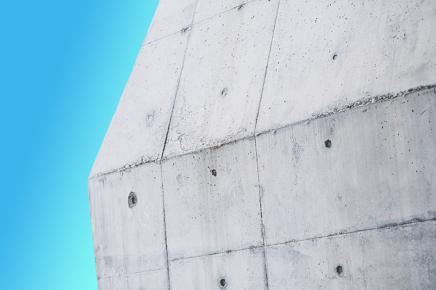 Modern Concrete Architecture Against Blue Sky