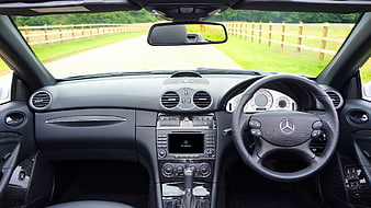 Mercedes-Benz SLK Interior Dashboard and Steering Wheel View