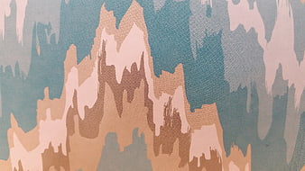 Abstract Retro Camouflage Pattern in Teal and Beige