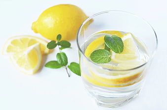 Refreshing Lemon Mint Water in Glass