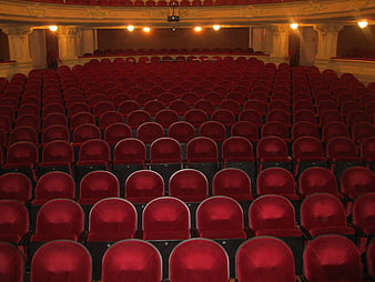 Empty Red Theater Seats In Grand Auditorium