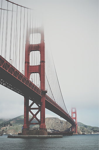 Golden Gate Bridge in Fog, San Francisco Architecture