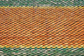 Colorful traditional roof tiles pattern background