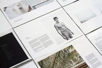 Editorial Magazine Layout Mockup with Photography and Text