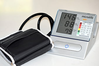 Digital Blood Pressure Monitor With Cuff And Reading