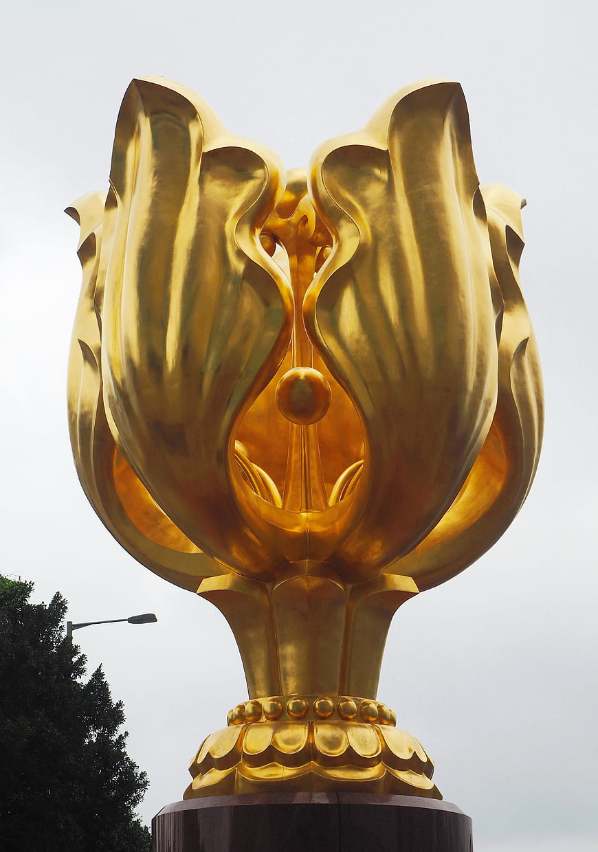 Golden Lotus Sculpture Monument