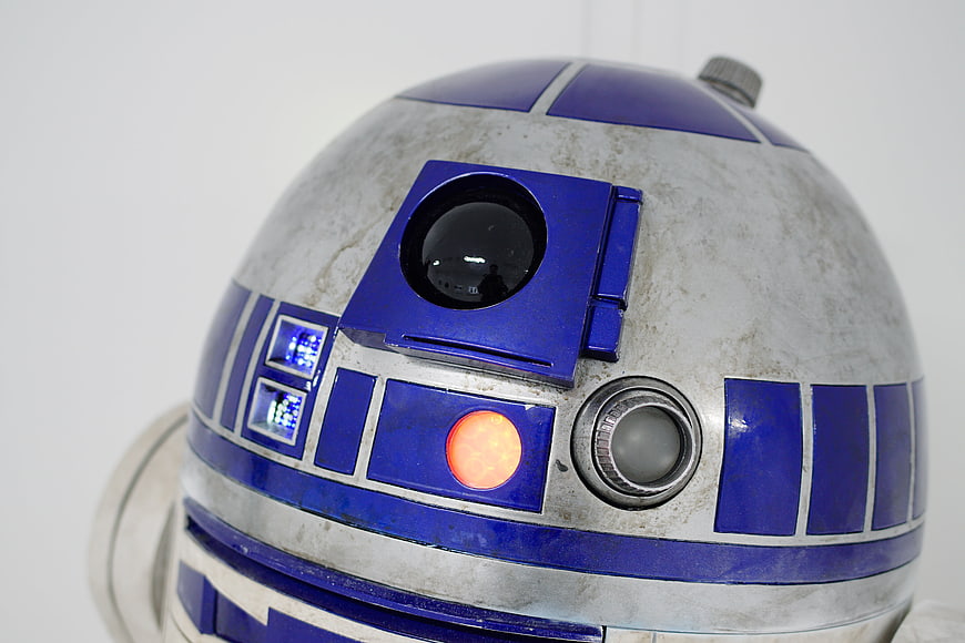 Close-up of R2-D2 Star Wars Robot Head