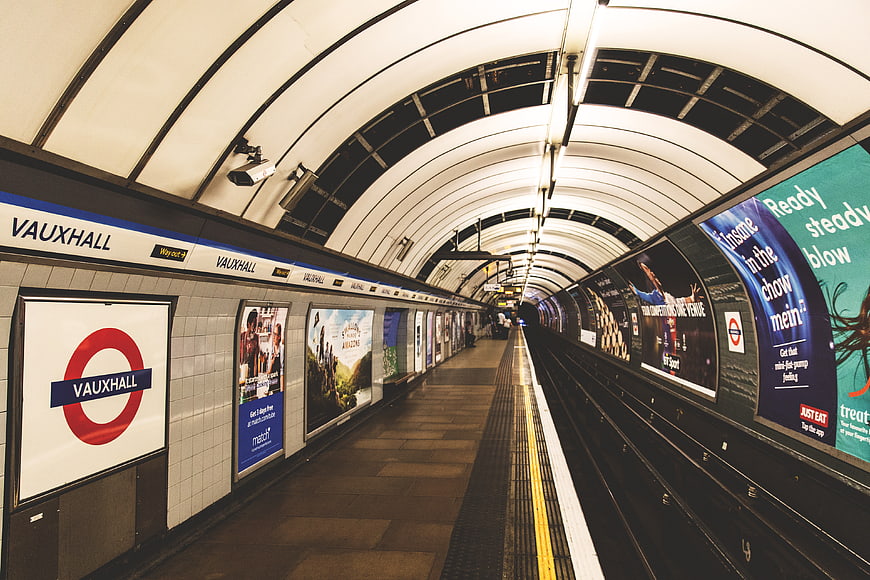 Vauxhall London Underground Station Platform