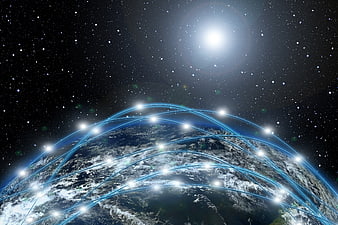 Global Network Connectivity on Earth from Space