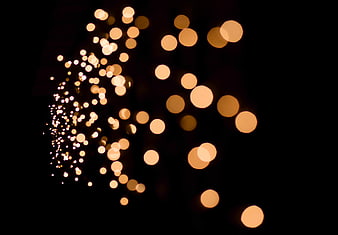 Abstract Bokeh Lights on Black Background