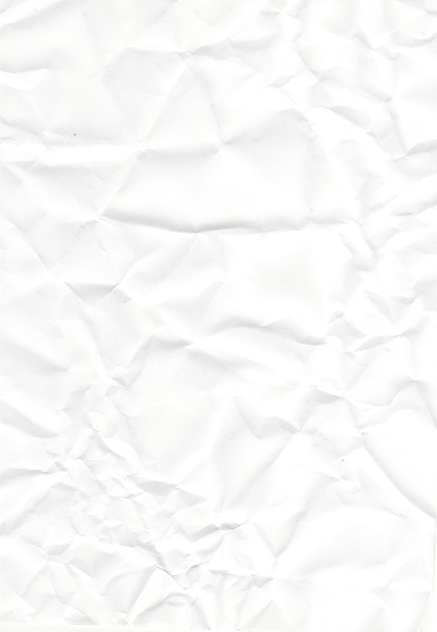 White Crumpled Paper Texture Background