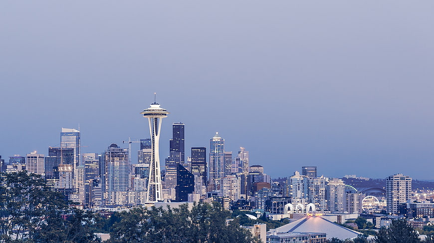 Seattle Skyline with Space Needle at Dusk