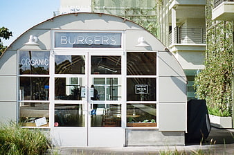 Modern Quonset Hut Burger Restaurant Exterior