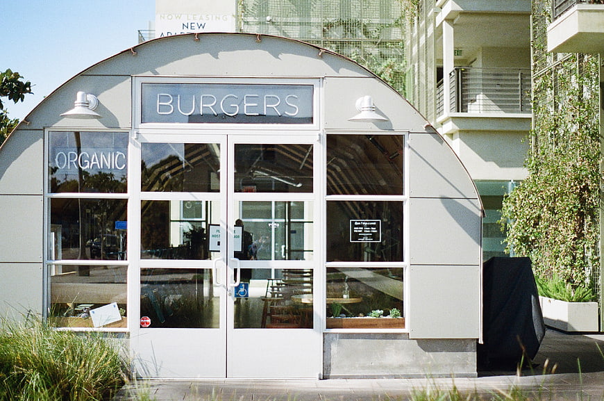 Modern Quonset Hut Burger Restaurant Exterior