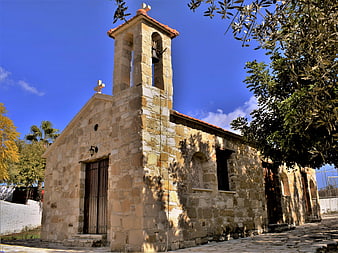 Stone Orthodox Church in Chirokitia, Cyprus