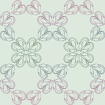 Seamless pastel butterfly line art pattern background