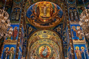 Interior of Church of the Savior on the Spilled Blood, St. Petersburg