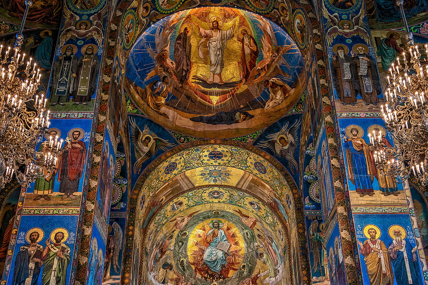 Interior of Church of the Savior on the Spilled Blood, St. Petersburg