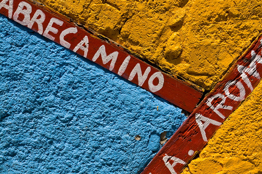 Colorful Cuban Street Sign on Textured Wall