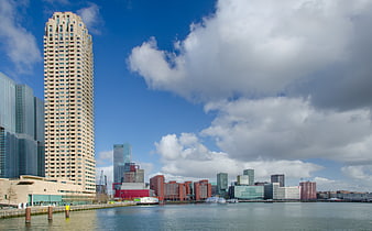 Rotterdam Skyline with Skyscrapers and Waterfront