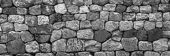 Black and white stone wall texture background