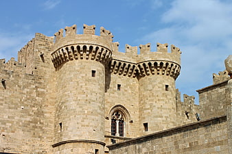 Grand Master's Palace Fortress Architecture In Rhodes, Greece