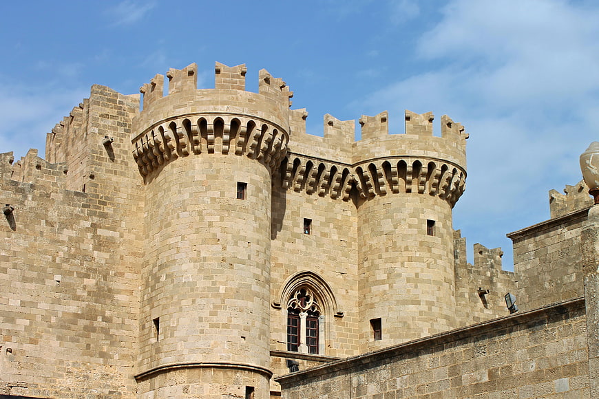 Grand Master's Palace Fortress Architecture In Rhodes, Greece