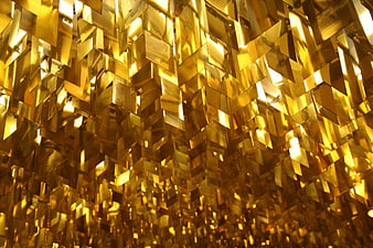 Shiny Gold Foil Fringe Curtain Background