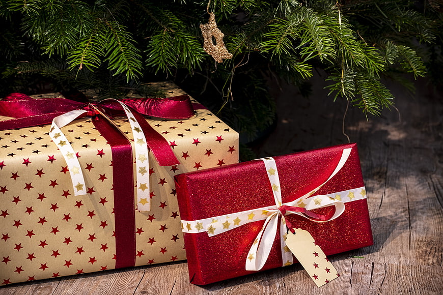 Christmas Gift Boxes Under Tree