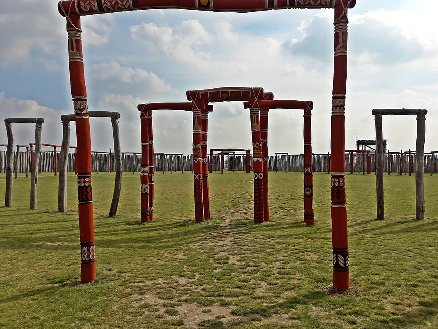 Ancient wooden ring sanctuary reconstruction at Pömmelte