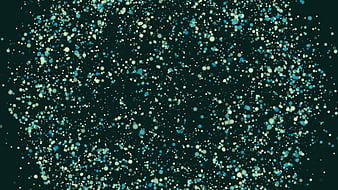 Abstract blue and white bokeh particles on dark background