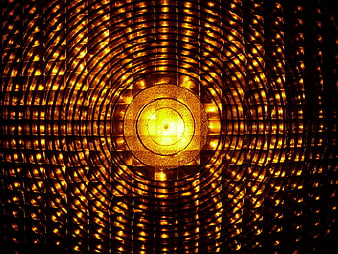 Close-up of Amber Warning Light Lens Texture