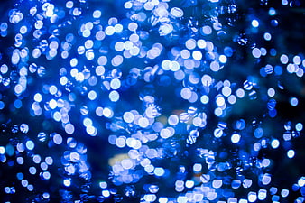 Abstract Blue Bokeh Lights Background