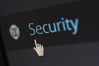 Close-up of Security Button on Digital Screen