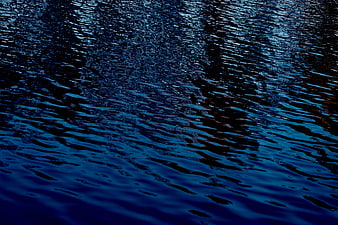 Dark Blue Rippled Water Surface Texture