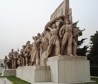 Monumental Granite Sculpture of Revolutionary Figures in Beijing, China