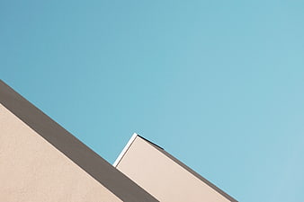 Minimalist Modern Architecture Against Blue Sky