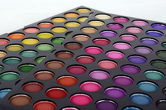 Colorful eyeshadow palettes with vibrant makeup shades