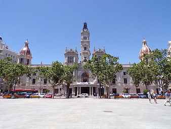 Valencia City Hall Plaza Spain