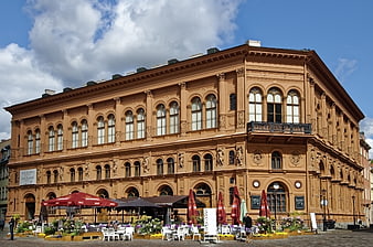 Historic Old Stock Exchange Building Facade in Riga, Latvia