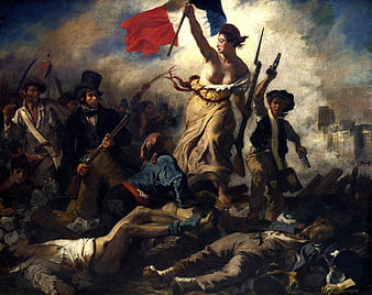 Liberty Leading the People by Eugène Delacroix painting reproduction