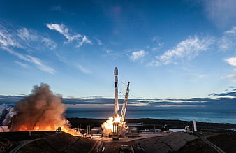 SpaceX Falcon 9 Rocket Launch at Dawn