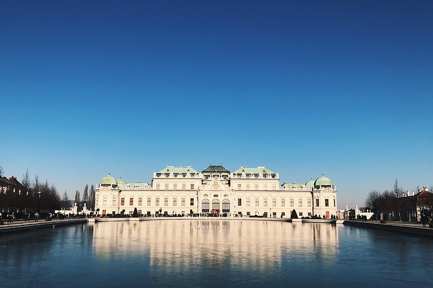 Belvedere Palace Vienna Reflection in Water