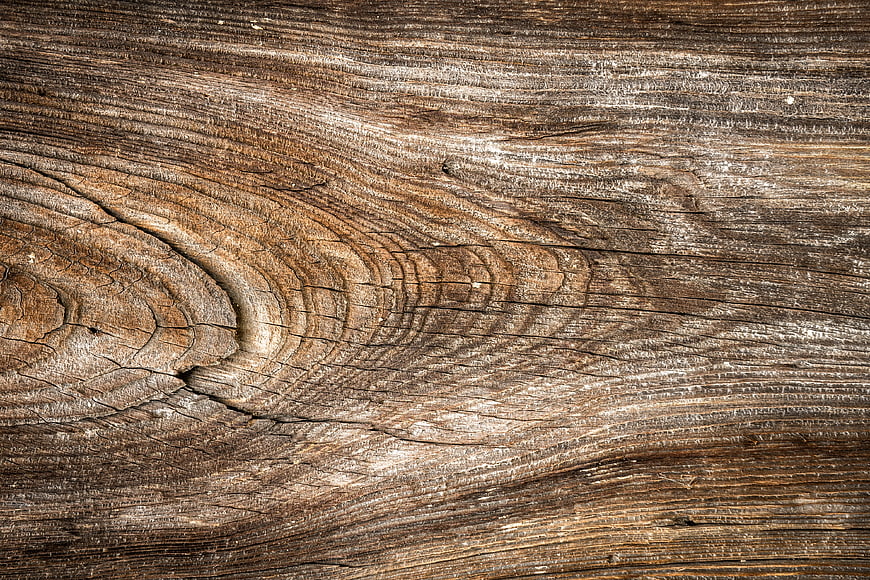 Weathered Wood Texture with Prominent Grain and Knots