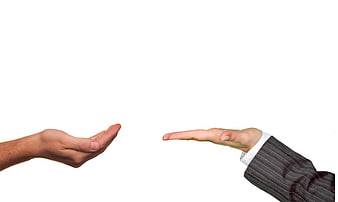 Businessman Offering Money to Customer Hand Concept
