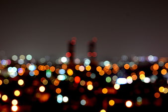 Abstract Bokeh City Lights at Night