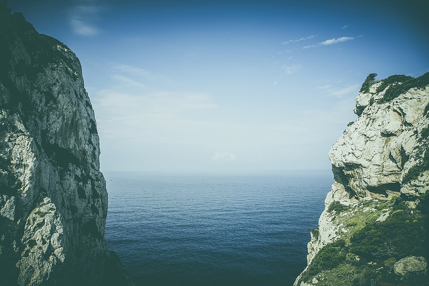 Dramatic Coastal Cliffs Overlooking the Blue Ocean